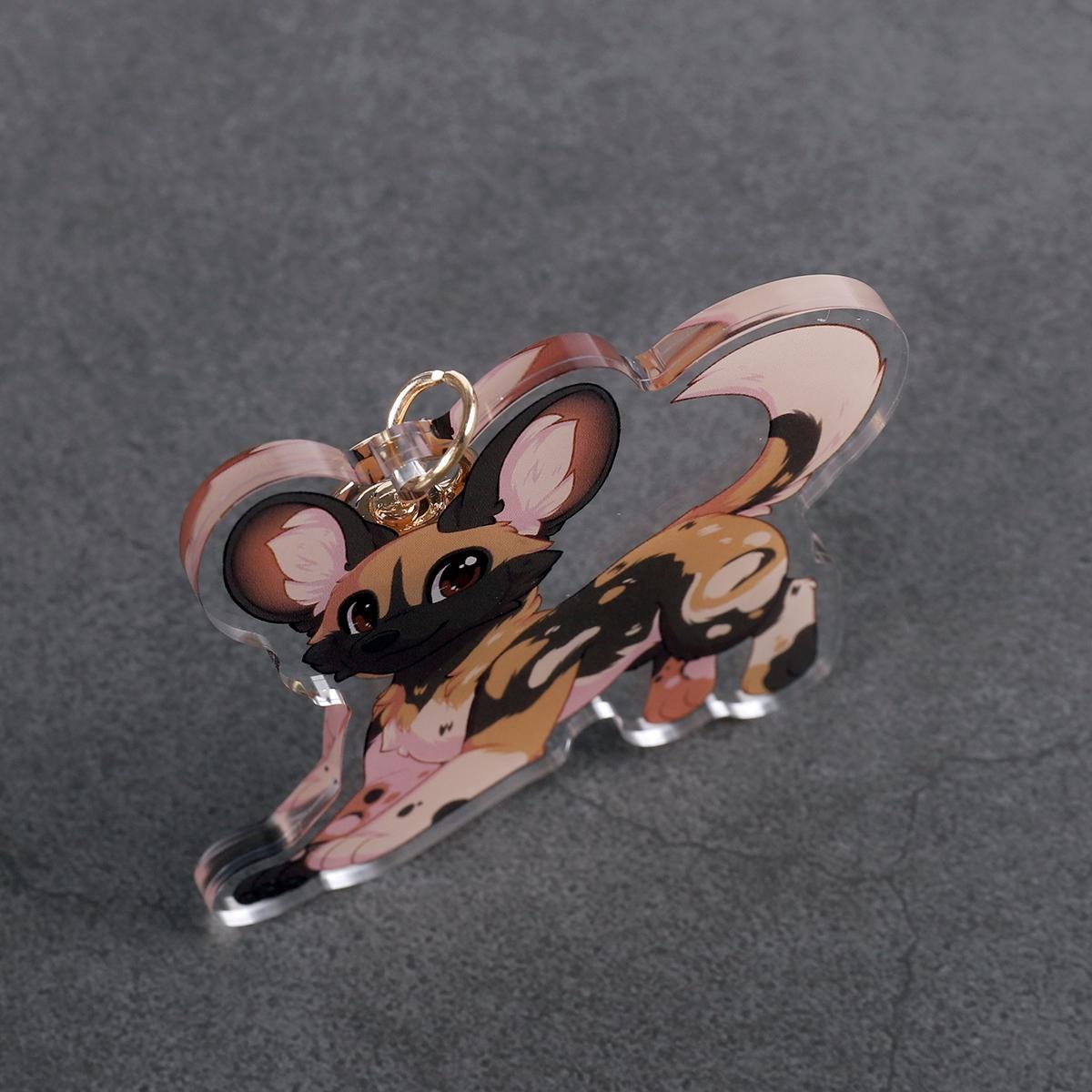 African Wild Dog Acrylic Charm