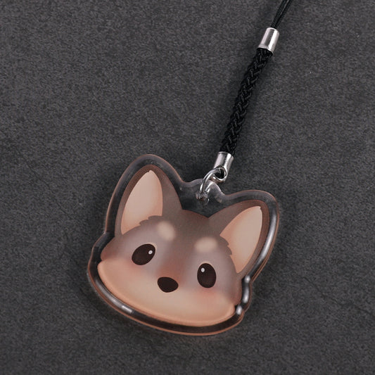 Grey Wolf - 1.5 Inch Charm