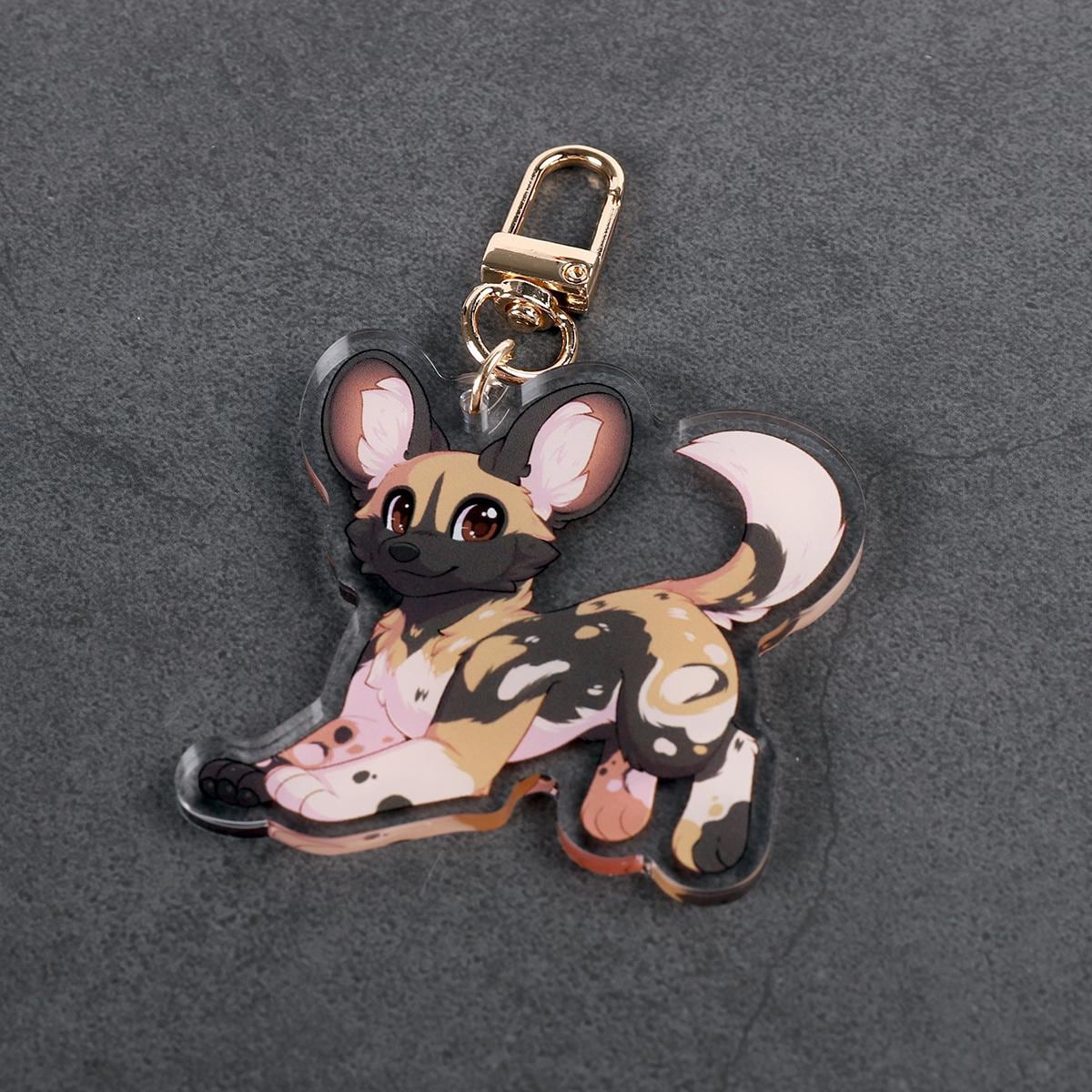 African Wild Dog Acrylic Charm