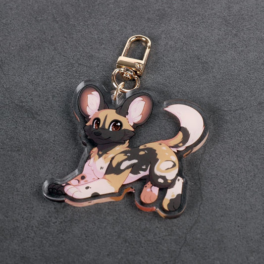 African Wild Dog Acrylic Charm