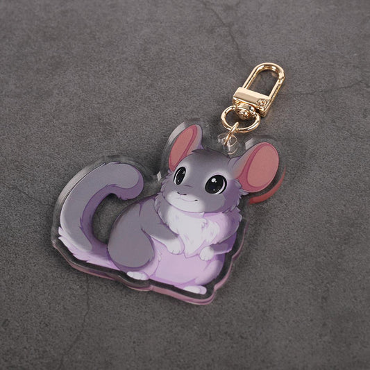 Chinchilla - Standard Coat - Acrylic Charm